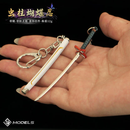 Demon Slayer Mini Nichirin Sword - 9cm Metal Keychain