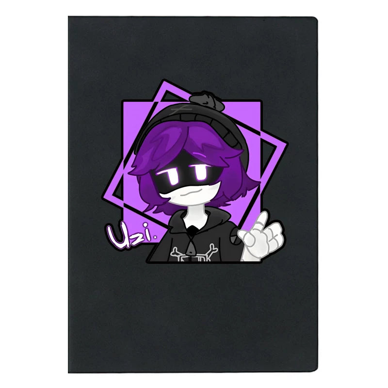 Murder Drones Uzi Doorman Same-Style Notebook - Absolute Solver Lore Journal - Glitch Productions Anime School Supplies - Angsty Teen Aesthetic