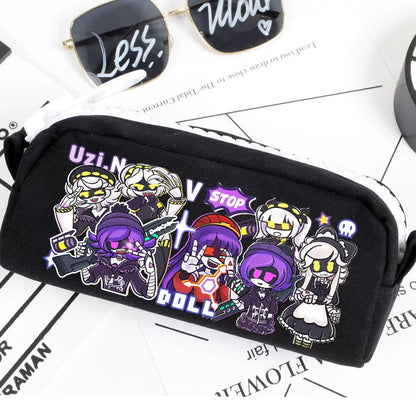 Murder Drones Large Capacity Pencil Case - TADC Uzi, Serial Designation N, V, J Stationery Bag - Cute Anime Pen Pouch for School & Travel - Indie Animation Fan Gift