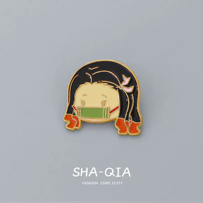 Demon Slayer Chibi Enamel Pins - Kawaii Hashira Set