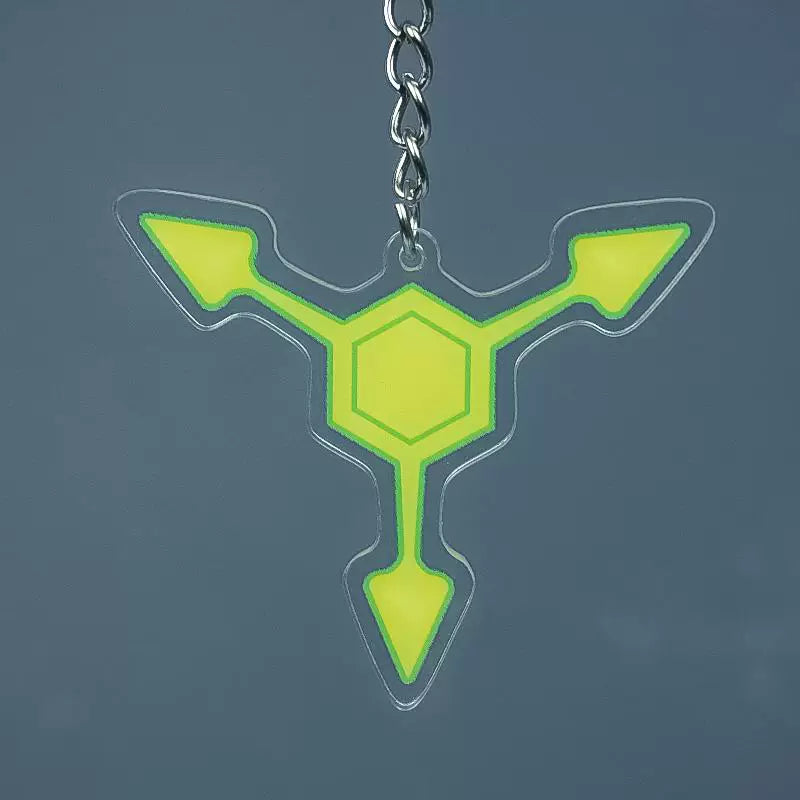 Murder Drones Absolute Solver Acrylic Keychains - MD Uzi (Purple), Cyn (Yellow) & Doll (Red) Inspired Charms - Multi-Color AS Symbol Bag Pendants - Indie Animation Fan Collectibles