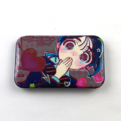 Alien Stage Flustered Heart Rectangular Badge - Holographic Reflective Square Can Badge - ALNST Ivan Till Mizi Sua Aesthetic Ita Bag Pin