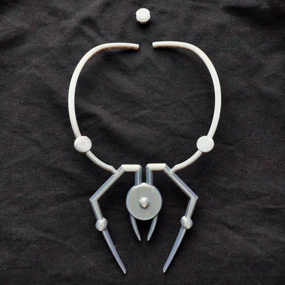 Alien Stage Till Round 7 Cosplay Microphone & Collar Prop Set - Screen-Accurate LED Stage Mic - ALNST Tillcos Cyberpunk Rebel Neck Ring Accessory