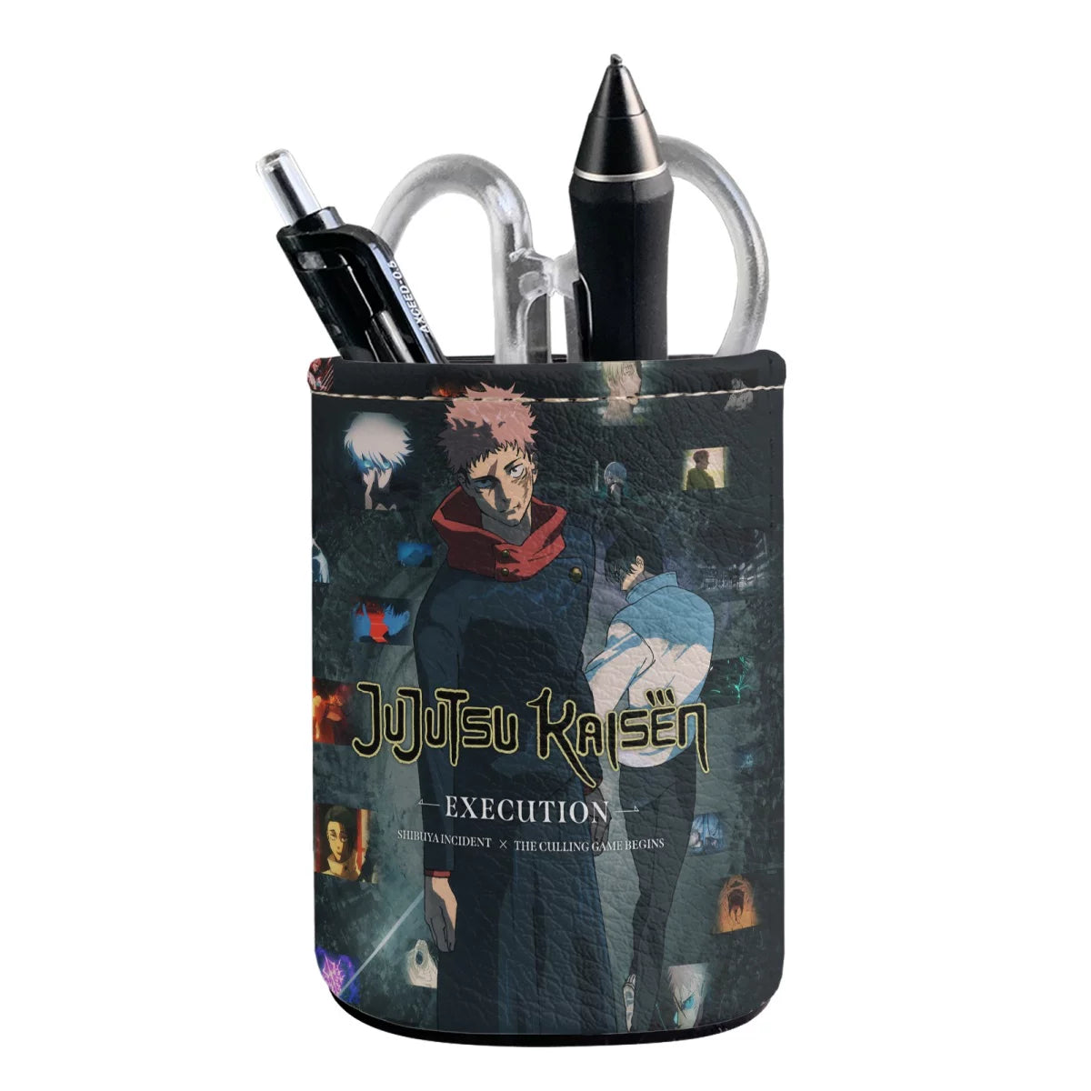 Jujutsu Kaisen Premium PU Leather Pen Holder - Gojo Satoru Desktop Organizer