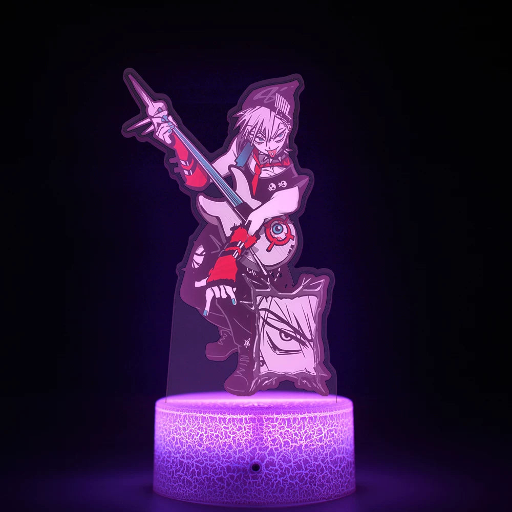 Alien Stage 3D LED Illusion Night Light - 16-Color Remote Control Acrylic Lamp - ALNST Till Mizi Ivan Stage Performance & Cute Onesie Desk Mascot