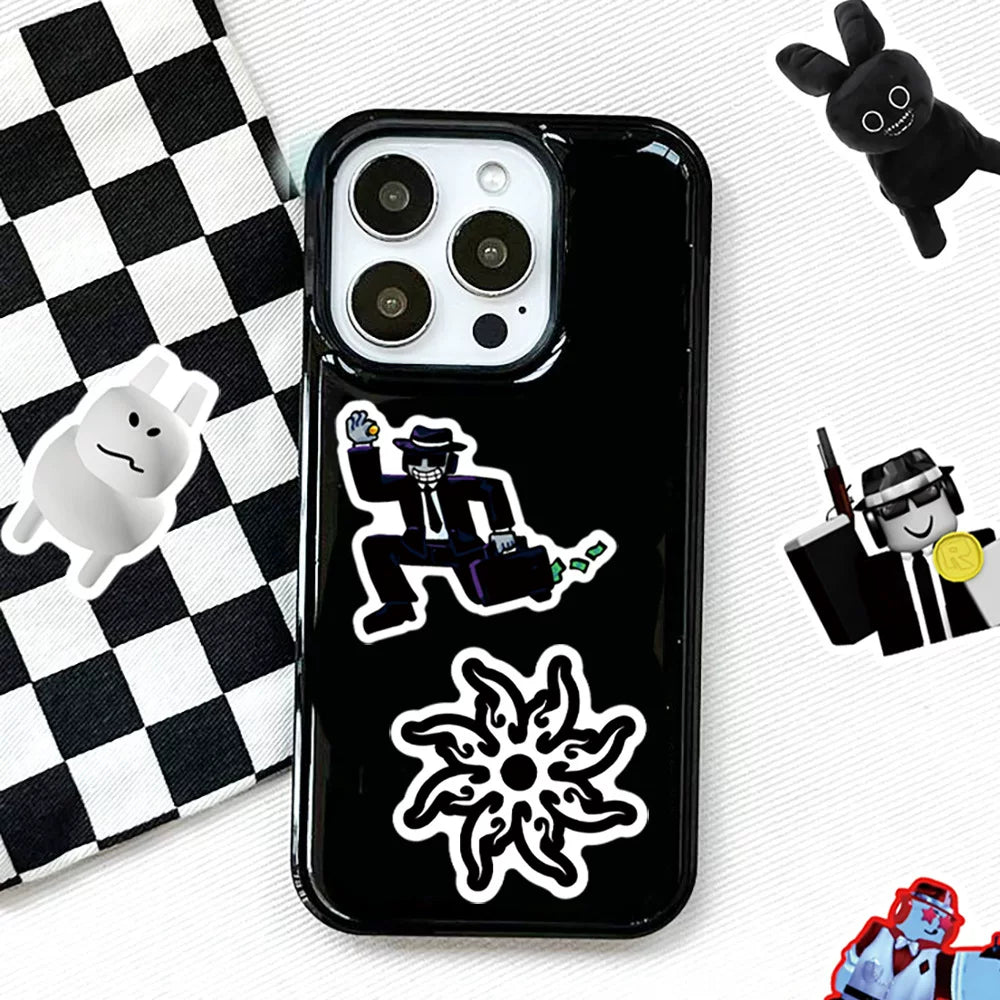 50Pcs Roblox Myth Sticker Pack - Team c00lkid & Bluudud Hacker Decals - Forsaken Chance Lore Merch - Retro Roblox Creepypasta Stickers for Laptops & Water Bottles