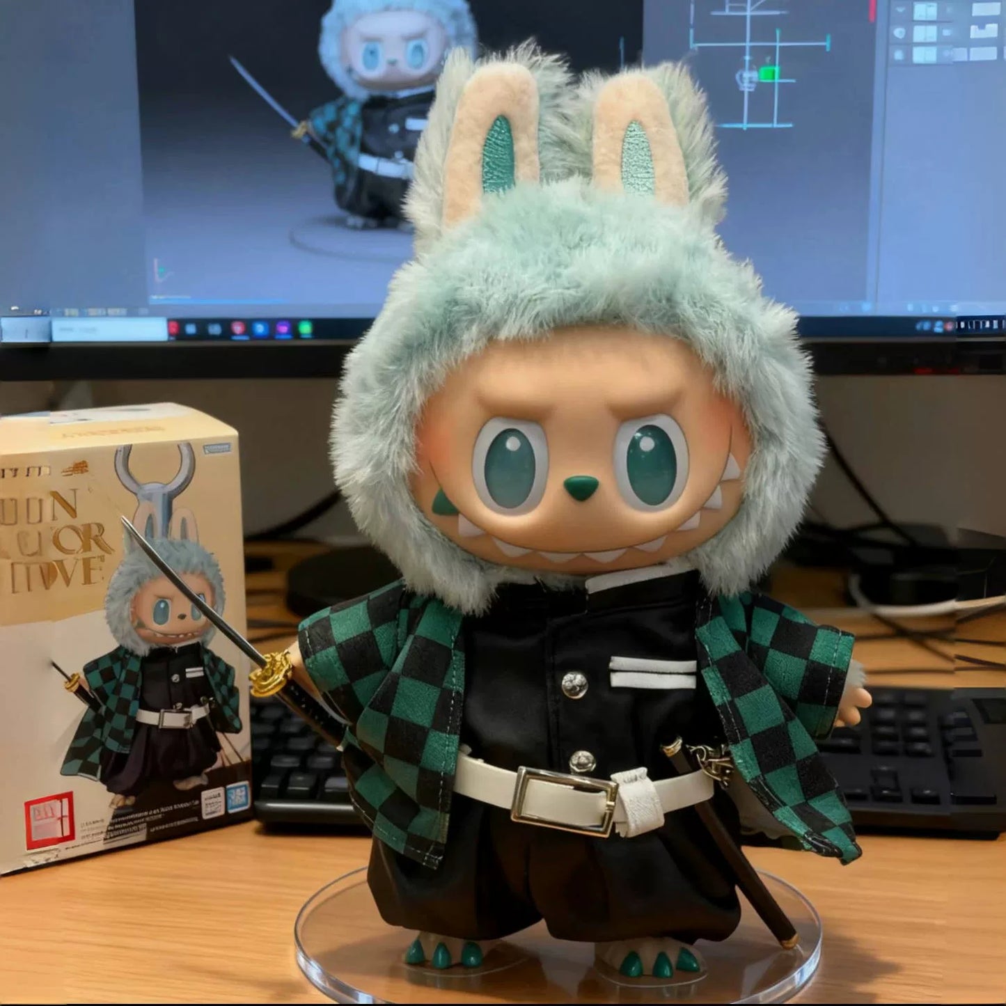 Labubu x Demon Slayer Plush - 17cm Chaos Bag Charm