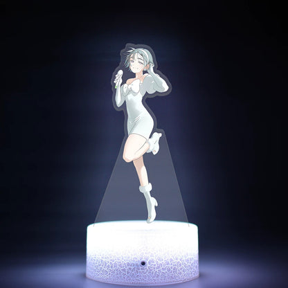 Alien Stage 3D LED Illusion Night Light - 16-Color Remote Control Acrylic Lamp - ALNST Till Mizi Ivan Stage Performance & Cute Onesie Desk Mascot