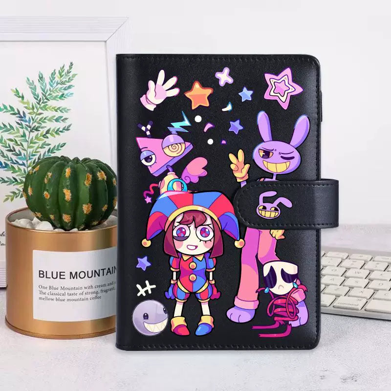 The Amazing Digital Circus Pomni & Jax Notebook - TADC Aesthetic Ring Binder Journal - Kawaii Anime Stationery Diary - Refillable Planner for Students & Fans - Indie Animation Merch Gift
