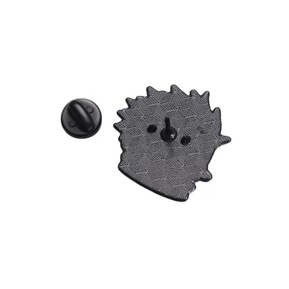 Jujutsu Kaisen Chibi Enamel Pin - Minimalist Monochrome Sorcerer Brooch