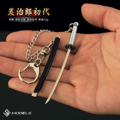 Demon Slayer Mini Nichirin Sword - 9cm Metal Keychain