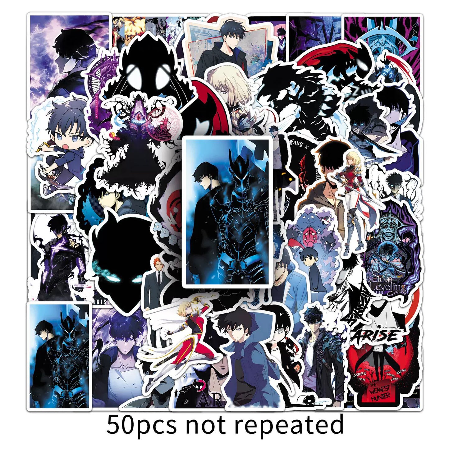 Solo Leveling Stickers - 50Pcs Shadow Monarch Arise Set