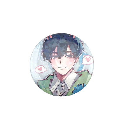 Alien Stage Flustered Heart Rectangular Badge - Holographic Reflective Square Can Badge - ALNST Ivan Till Mizi Sua Aesthetic Ita Bag Pin