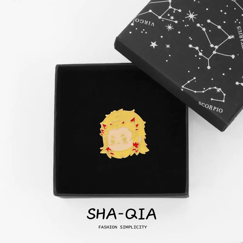 Demon Slayer Chibi Enamel Pins - Kawaii Hashira Set