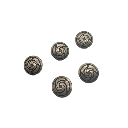 Jujutsu Kaisen Jujutsu High School Swirl Button Set - 5Pcs Antique Bronze Cosplay Replica
