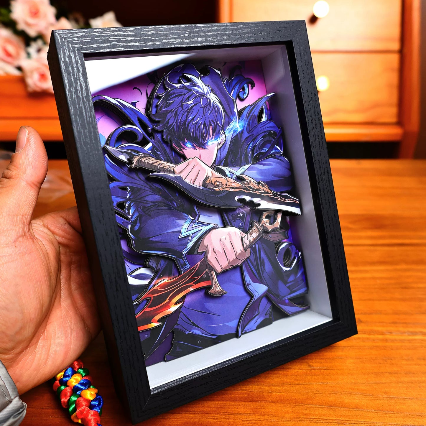 Solo Leveling 3D Shadow Box - Sung Jinwoo Monarch