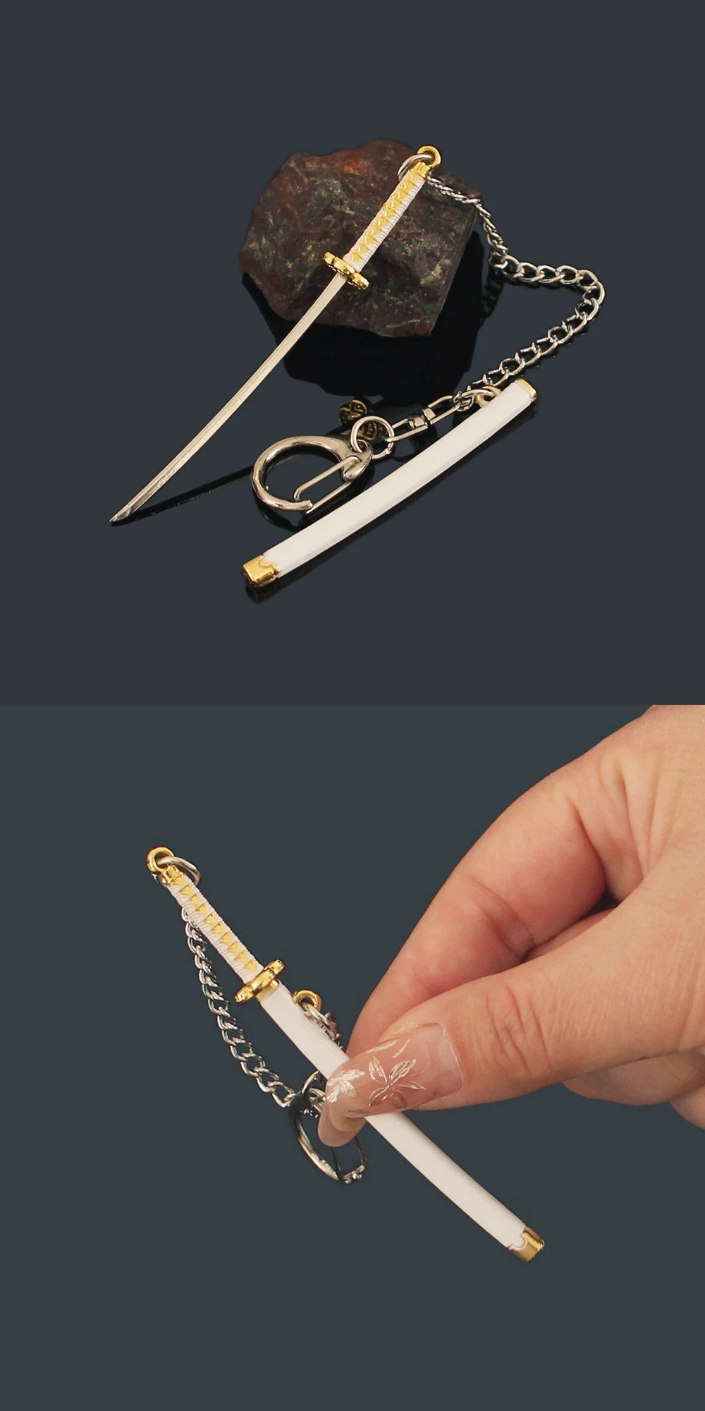 Demon Slayer Mini Nichirin Sword - 9cm Metal Keychain