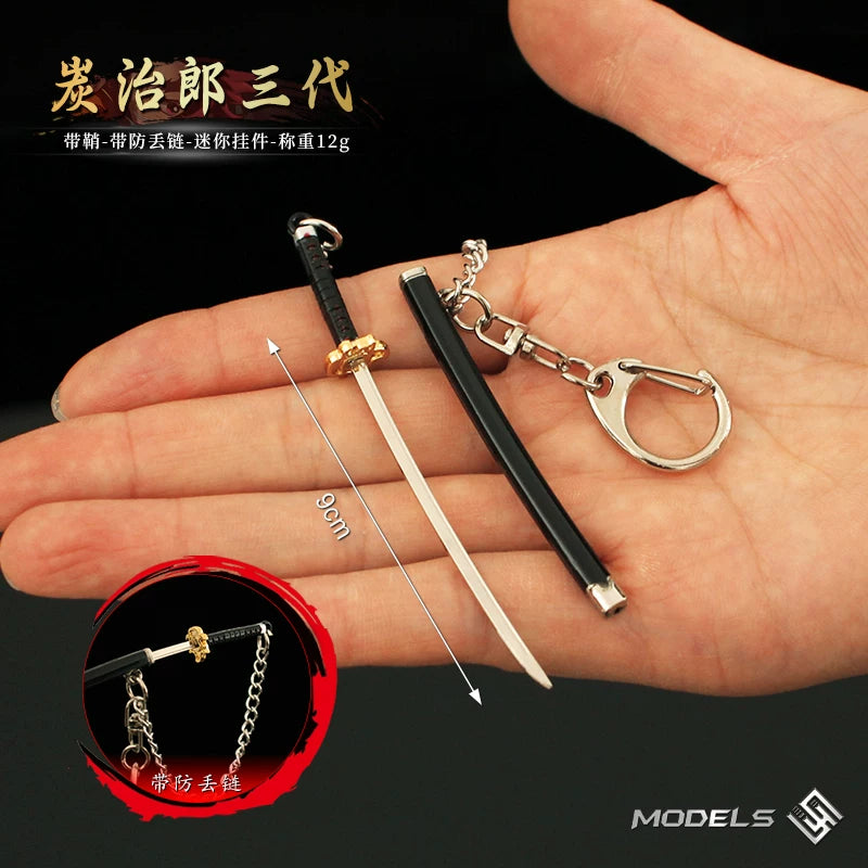 Demon Slayer Mini Nichirin Sword - 9cm Metal Keychain