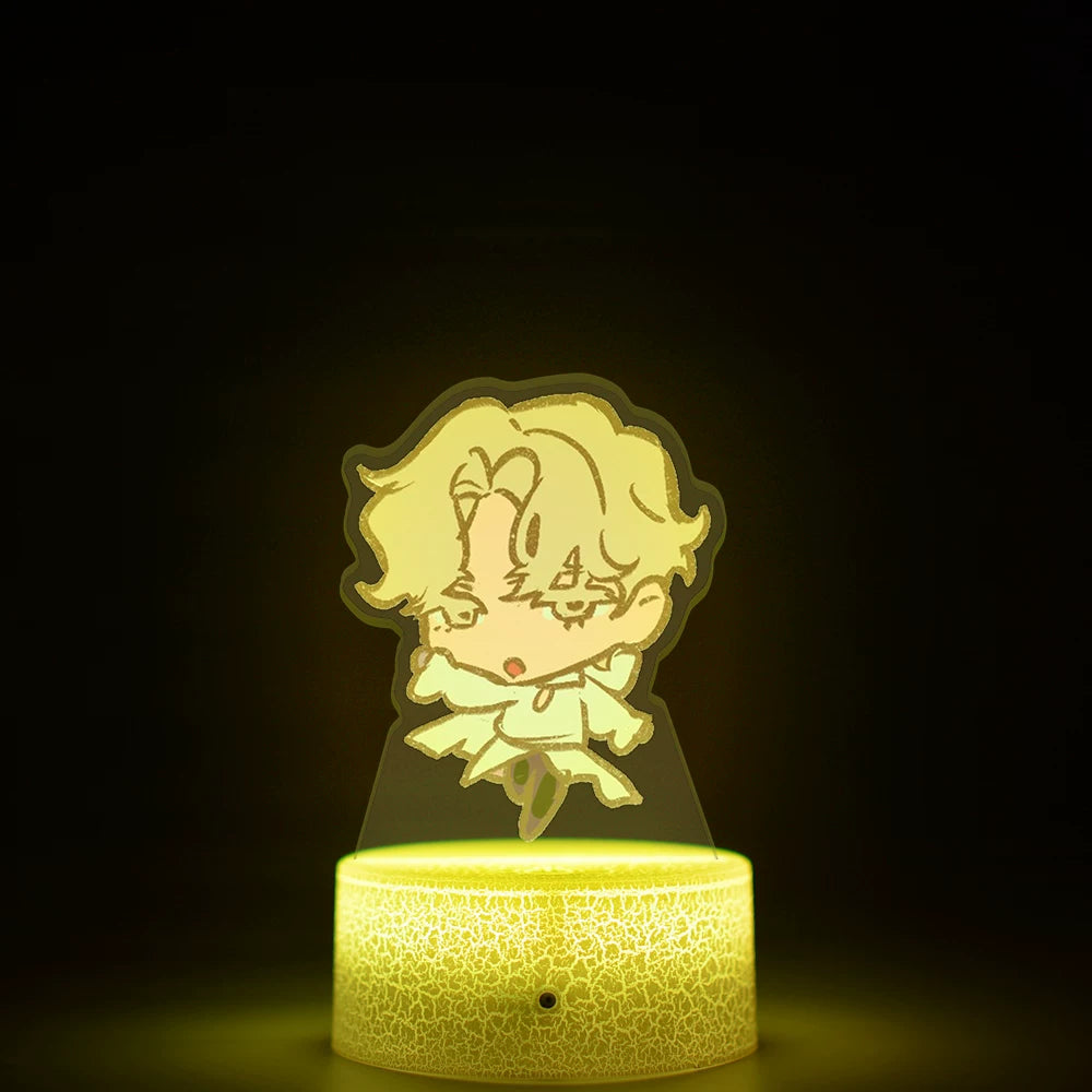 Alien Stage 3D LED Illusion Night Light - 16-Color Remote Control Acrylic Lamp - ALNST Till Mizi Ivan Stage Performance & Cute Onesie Desk Mascot