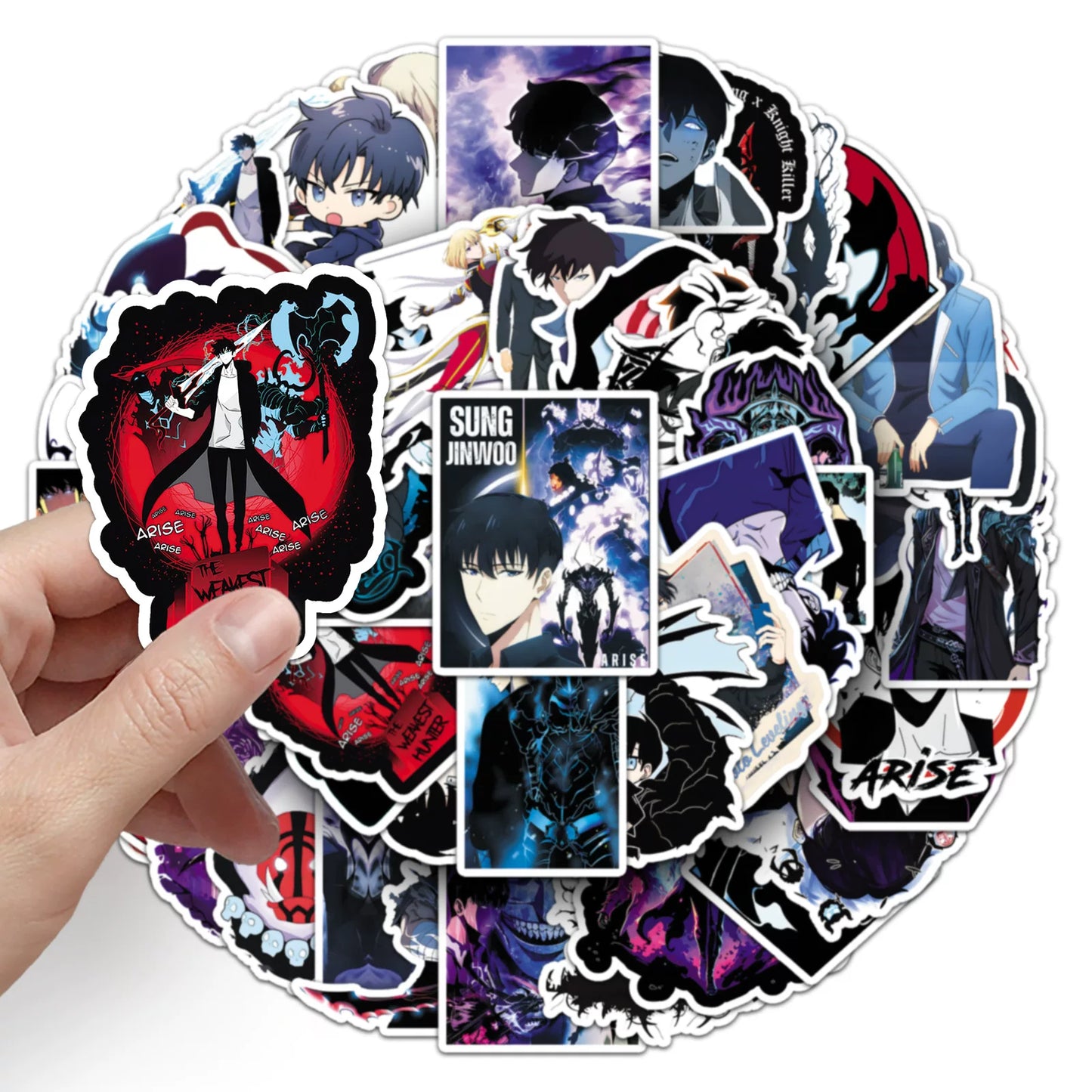Solo Leveling Stickers - 50Pcs Shadow Monarch Arise Set