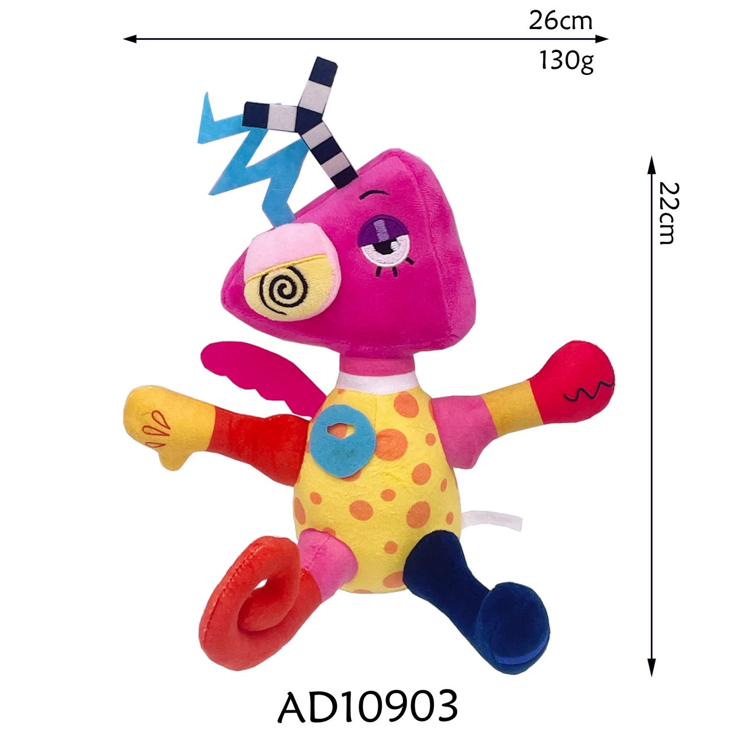 The Amazing Digital Circus Plushies - TADC Jax, Pomni, Caine, Gangle Stuffed Toys - Complete Character Collection - Indie Animation Merch - Soft Collectible Dolls for Fans & Kids