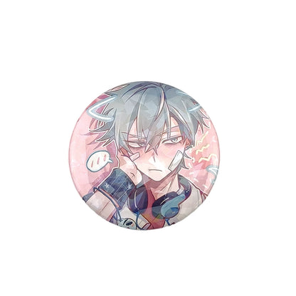 Alien Stage Flustered Heart Rectangular Badge - Holographic Reflective Square Can Badge - ALNST Ivan Till Mizi Sua Aesthetic Ita Bag Pin