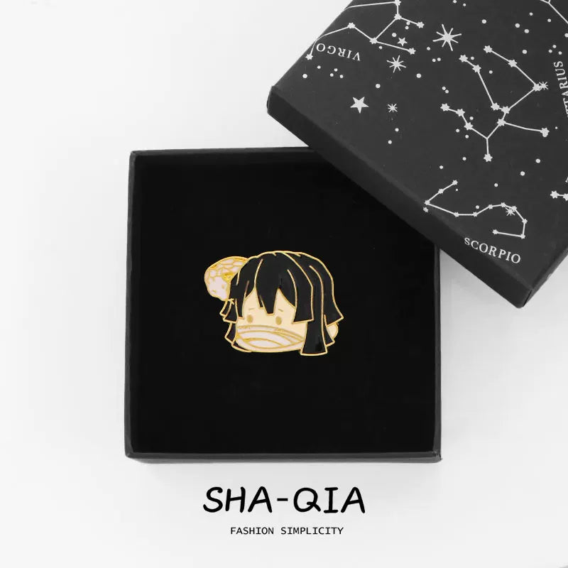 Demon Slayer Chibi Enamel Pins - Kawaii Hashira Set