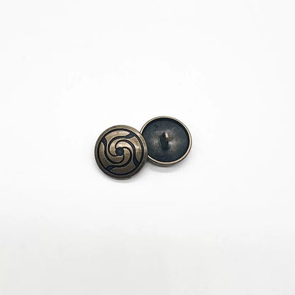 Jujutsu Kaisen Jujutsu High School Swirl Button Set - 5Pcs Antique Bronze Cosplay Replica