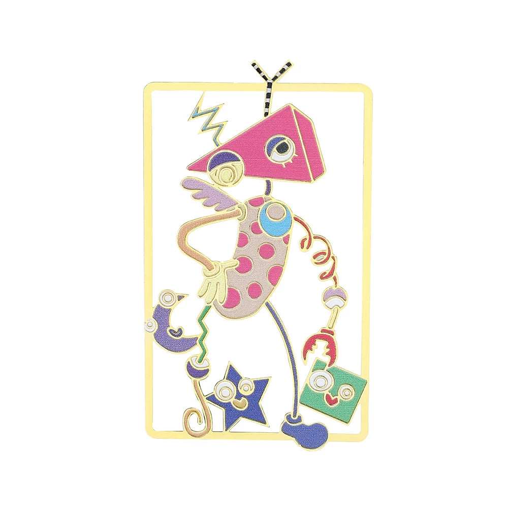 The Amazing Digital Circus Metal Bookmarks - TADC Enamel Page Clips - Jax, Pomni & Caine Gold-Tone Book Markers - Reading Accessories for Students & Bookworms