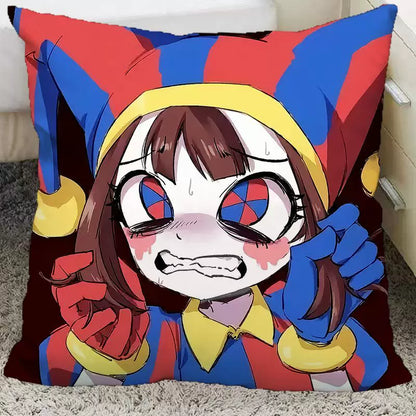 The Amazing Digital Circus Throw Pillow Cases - TADC Pomni & Jax Decorative Cushion Covers - Soft HD Print Pillowcases for Sofa & Bedroom Decor - Multiple Styles