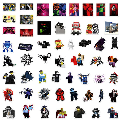 50Pcs Roblox Myth Sticker Pack - Team c00lkid & Bluudud Hacker Decals - Forsaken Chance Lore Merch - Retro Roblox Creepypasta Stickers for Laptops & Water Bottles