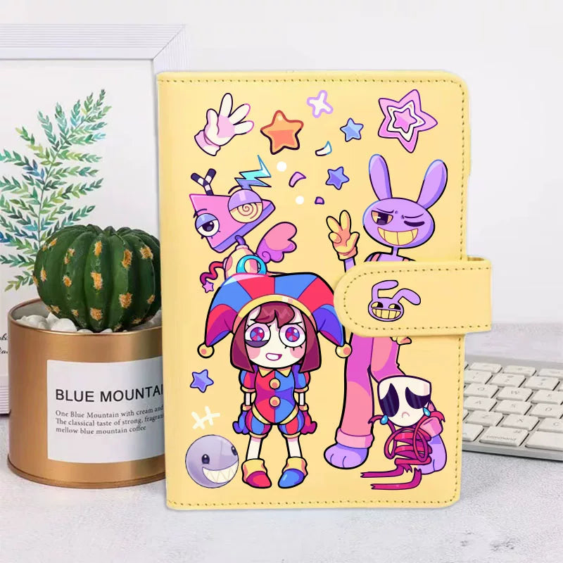 The Amazing Digital Circus Pomni & Jax Notebook - TADC Aesthetic Ring Binder Journal - Kawaii Anime Stationery Diary - Refillable Planner for Students & Fans - Indie Animation Merch Gift