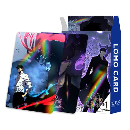Solo Leveling Laser LOMO Cards - 30Pcs Shadow Monarch Set