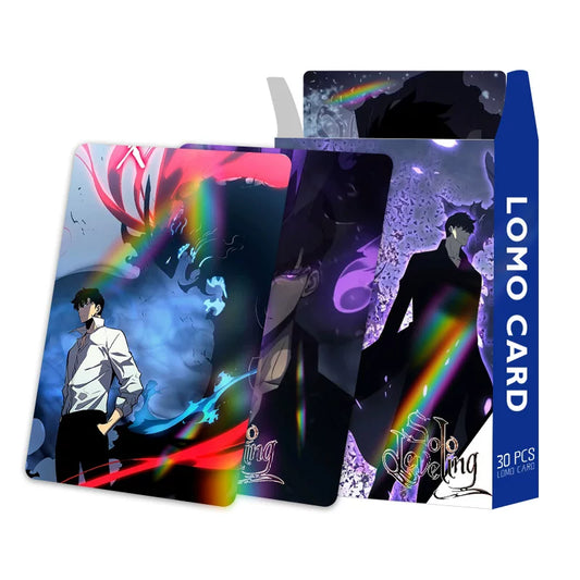 Solo Leveling Laser LOMO Cards - 30Pcs Shadow Monarch Set