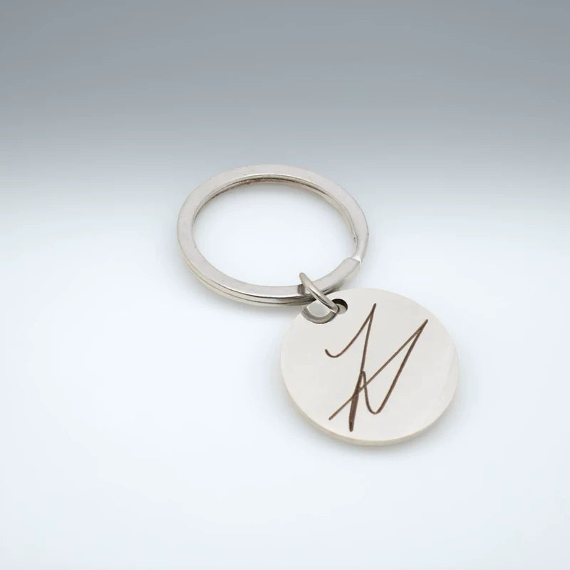 Alien Stage Character Autograph Stainless Steel Keychain - Engraved Idol Handwriting Disc Charm - ALNST Ivan Till Sua Mizi Metal Concert Keyring