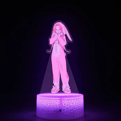 Alien Stage 3D LED Illusion Night Light - 16-Color Remote Control Acrylic Lamp - ALNST Till Mizi Ivan Stage Performance & Cute Onesie Desk Mascot