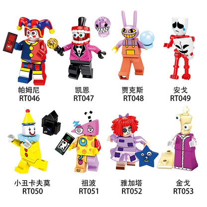 TADC Minifigures Building Blocks Set - The Amazing Digital Circus Action Figures - Pomni Jax Caine Kaufmo Gangle MOC Bricks - Indie Animation Model Collection for Fans - 8Pcs Set