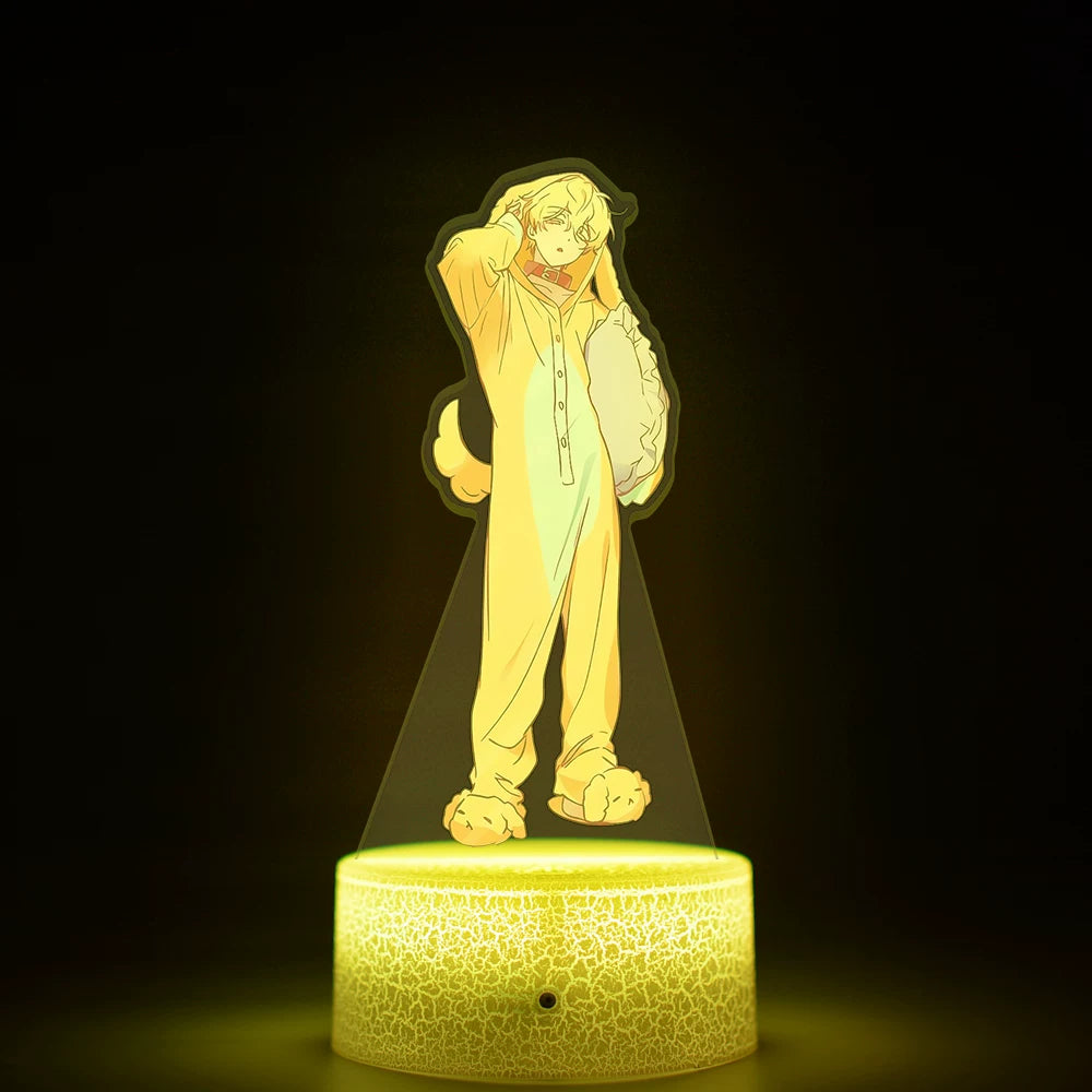 Alien Stage 3D LED Illusion Night Light - 16-Color Remote Control Acrylic Lamp - ALNST Till Mizi Ivan Stage Performance & Cute Onesie Desk Mascot