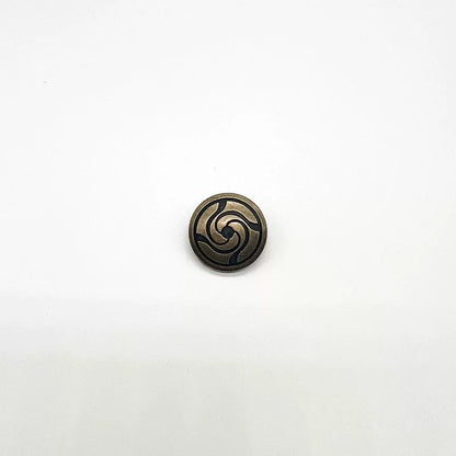 Jujutsu Kaisen Jujutsu High School Swirl Button Set - 5Pcs Antique Bronze Cosplay Replica