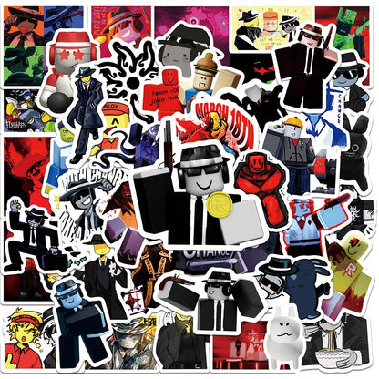 50Pcs Roblox Myth Sticker Pack - Team c00lkid & Bluudud Hacker Decals - Forsaken Chance Lore Merch - Retro Roblox Creepypasta Stickers for Laptops & Water Bottles