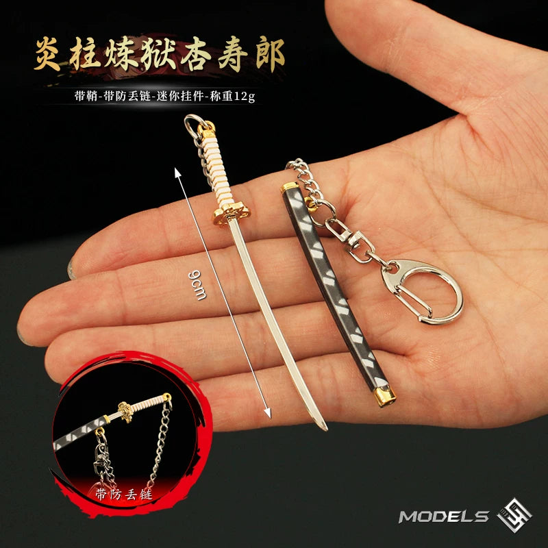 Demon Slayer Mini Nichirin Sword - 9cm Metal Keychain