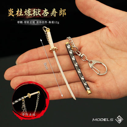 Demon Slayer Mini Nichirin Sword - 9cm Metal Keychain