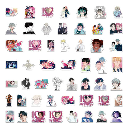 Alien Stage Tragic Romance Sticker Pack - 50Pcs Waterproof Vinyl Decals - ALNST Ivan Till Mizi Sua Holographic Heart Frame Journaling Decal Set