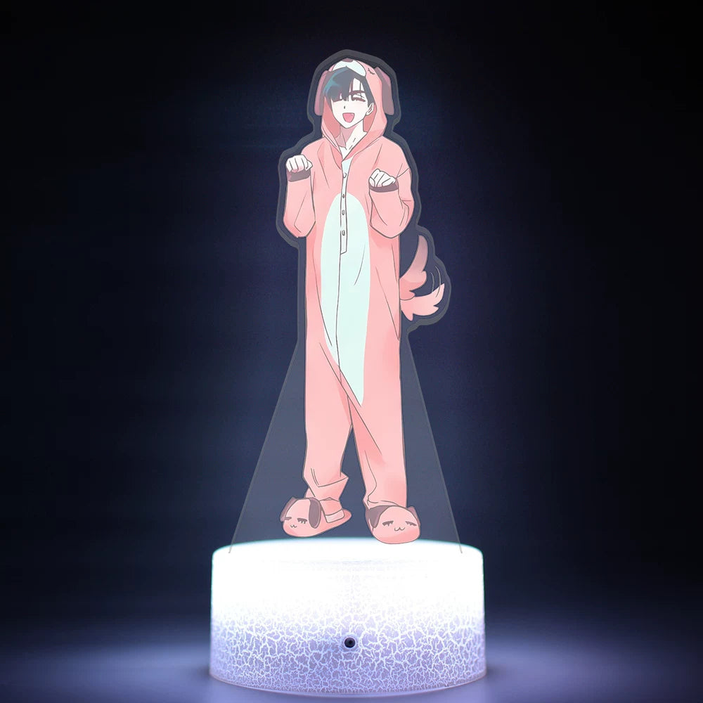 Alien Stage 3D LED Illusion Night Light - 16-Color Remote Control Acrylic Lamp - ALNST Till Mizi Ivan Stage Performance & Cute Onesie Desk Mascot