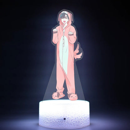Alien Stage 3D LED Illusion Night Light - 16-Color Remote Control Acrylic Lamp - ALNST Till Mizi Ivan Stage Performance & Cute Onesie Desk Mascot