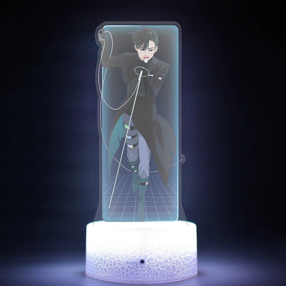 Alien Stage 3D LED Illusion Night Light - 16-Color Remote Control Acrylic Lamp - ALNST Till Mizi Ivan Stage Performance & Cute Onesie Desk Mascot