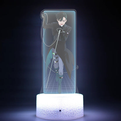 Alien Stage 3D LED Illusion Night Light - 16-Color Remote Control Acrylic Lamp - ALNST Till Mizi Ivan Stage Performance & Cute Onesie Desk Mascot
