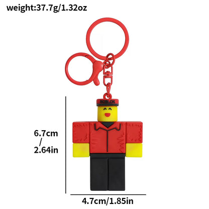 Forsaken Chance Roblox Hacker Myth Keychains - Team c00lkid & Bluudud 3D Silicone Charms - Retro Roblox Creepypasta Avatars - Blocky Aesthetic Bag Accessories for Fans