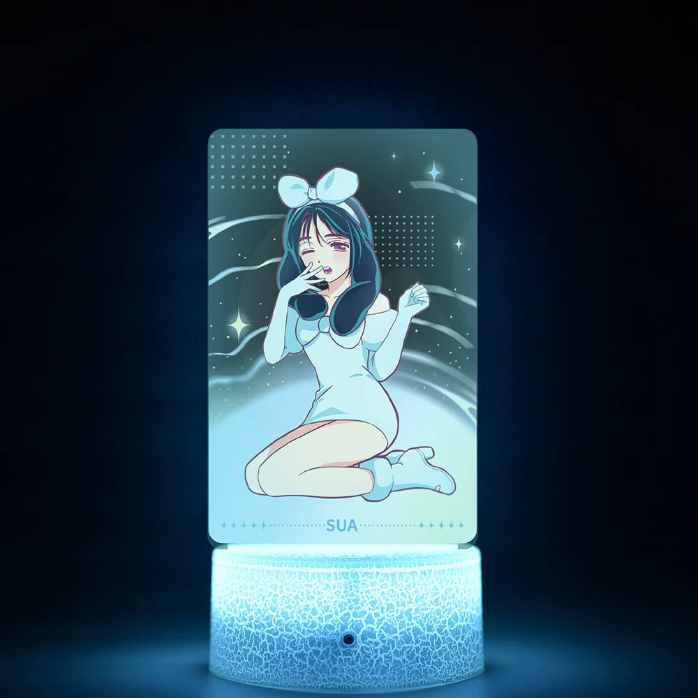 Alien Stage 3D LED Illusion Night Light - 16-Color Remote Control Acrylic Lamp - ALNST Till Mizi Ivan Stage Performance & Cute Onesie Desk Mascot
