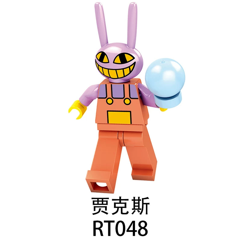 TADC Minifigures Building Blocks Set - The Amazing Digital Circus Action Figures - Pomni Jax Caine Kaufmo Gangle MOC Bricks - Indie Animation Model Collection for Fans - 8Pcs Set